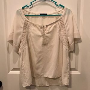 Cream American Eagle Outfitters Top